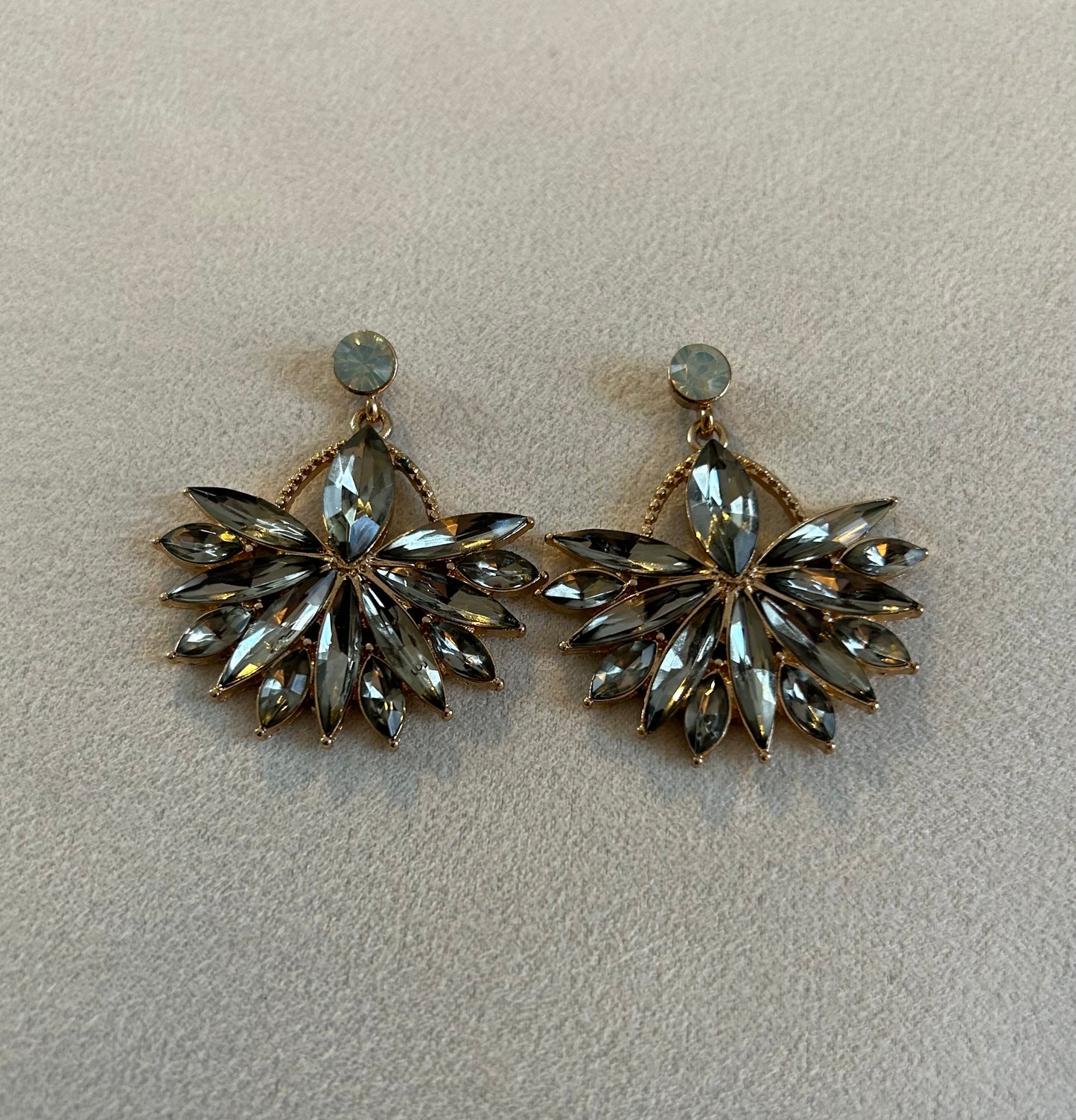 Dusty Blue Chandelier Earrings