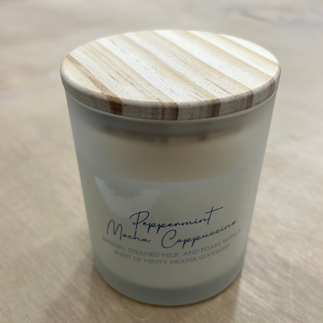 Vela de capuchino moca y menta