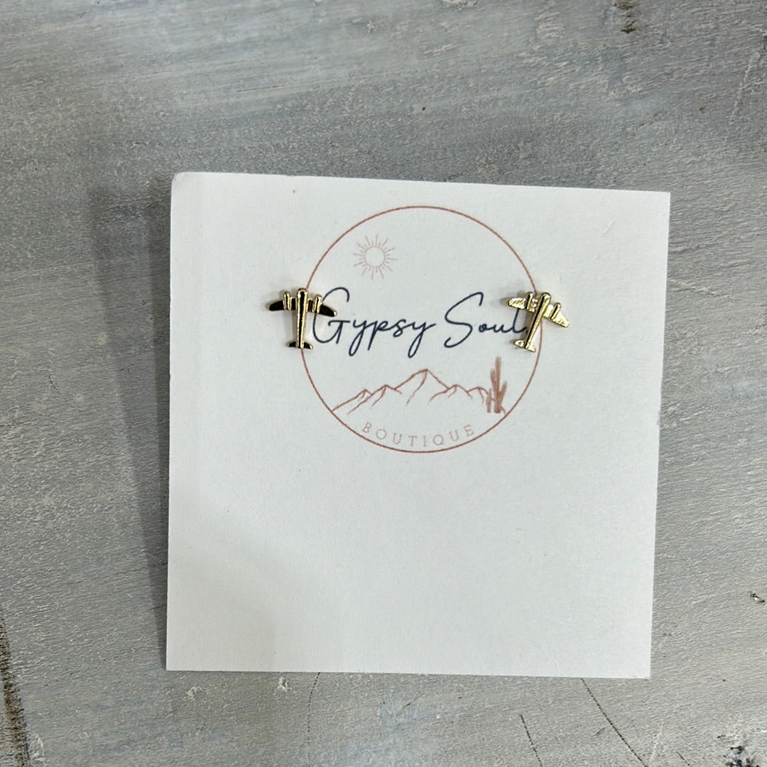 Airplane Stud Earring