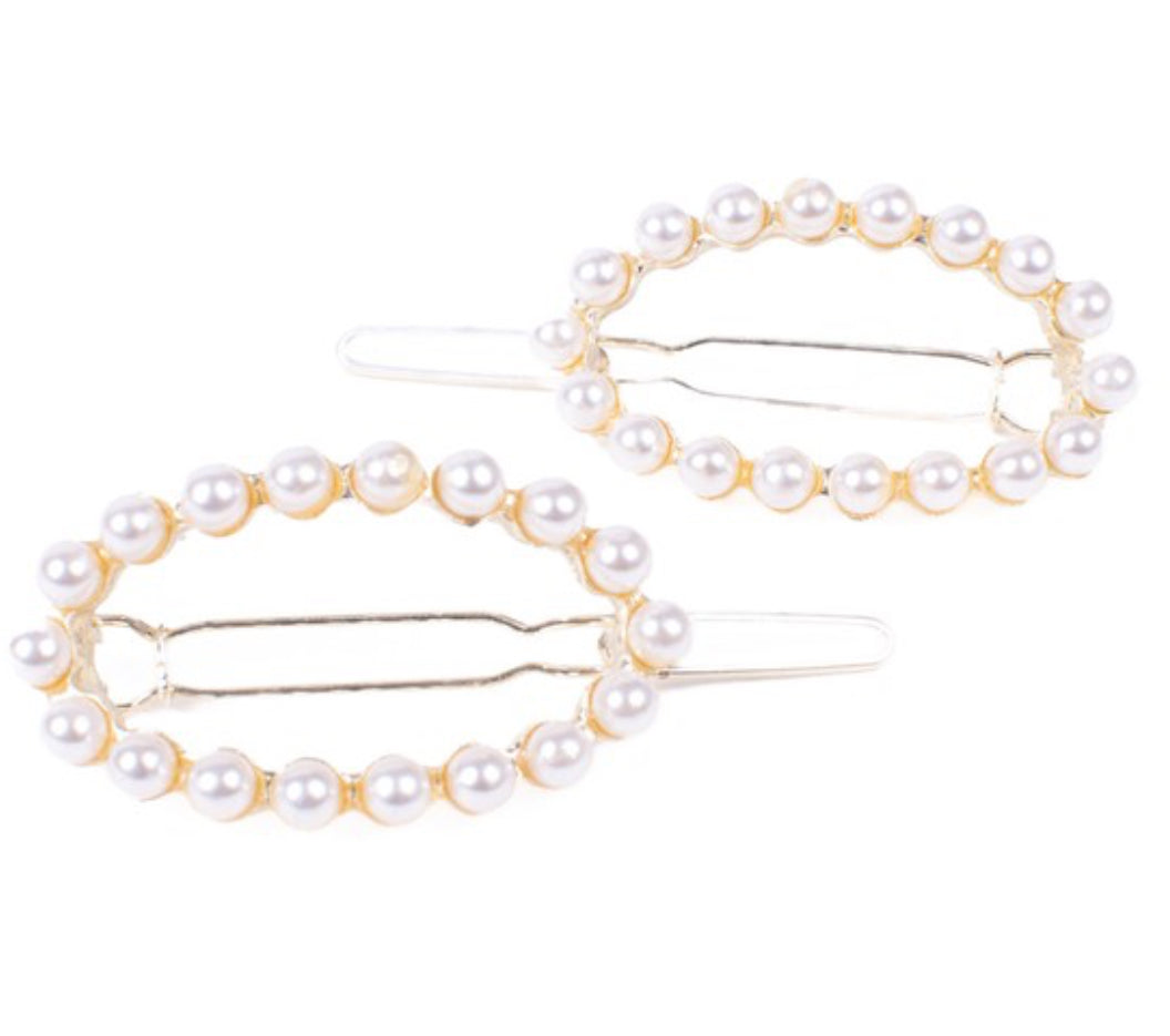 Pearl Hair Clips Set