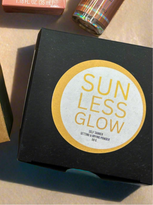 Sunless Glow Powder- Self Tanner Setting and Drying Powder