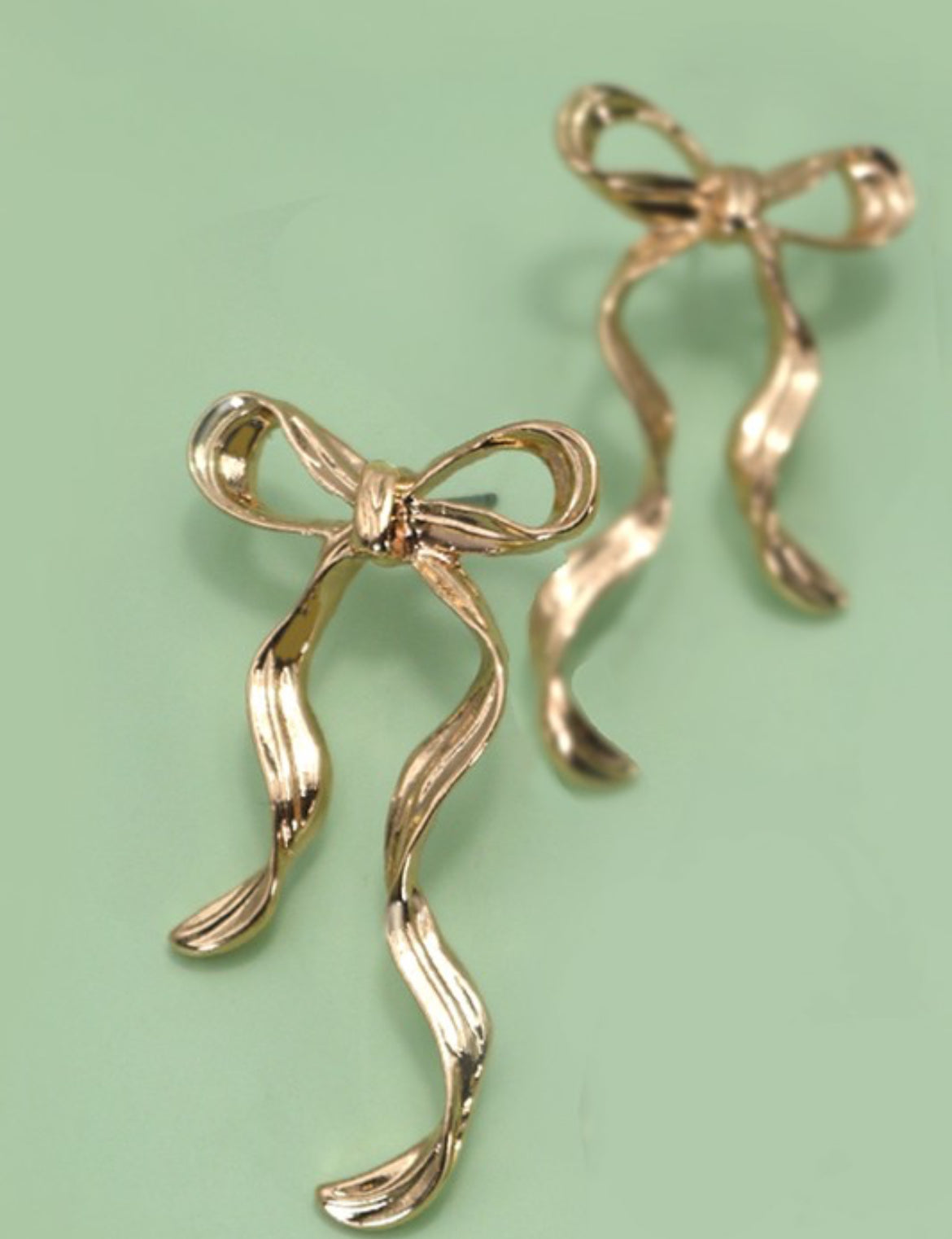 Bow Ribbon Drop Earrings