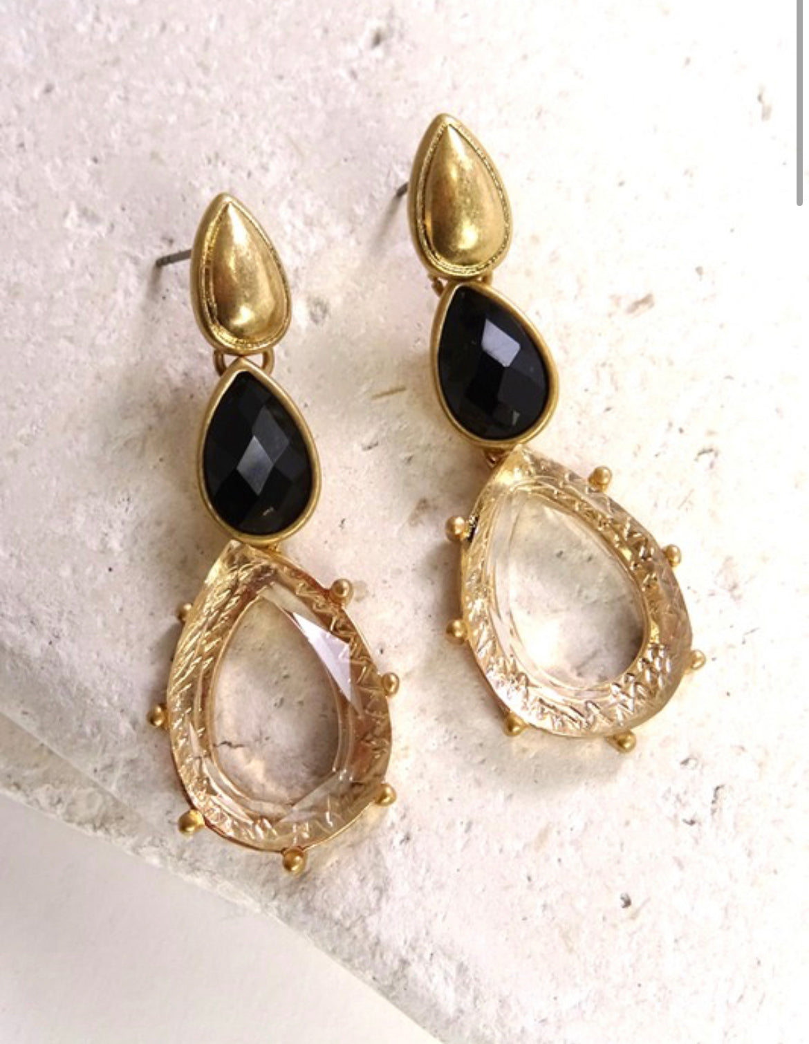 Pendientes de lágrima escalonados