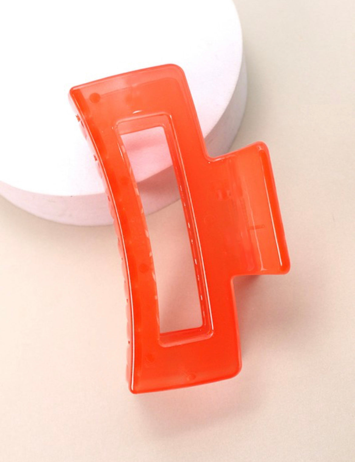 Clip de garra rectangular gigante translúcido