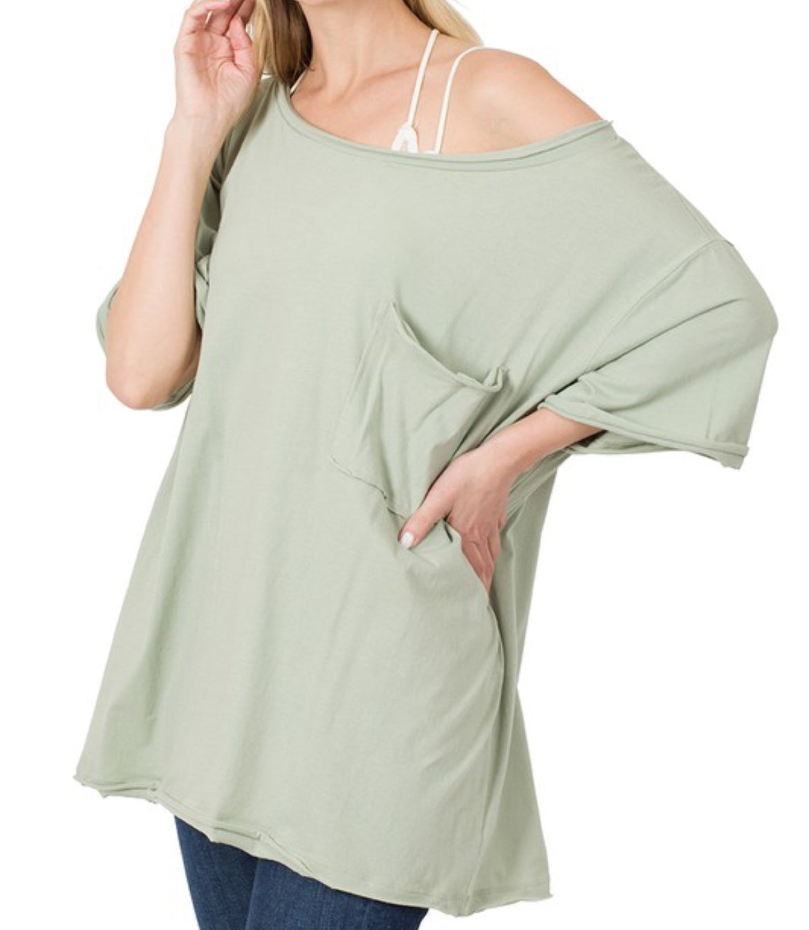 Aspen Oversized Crewneck Basic Tee