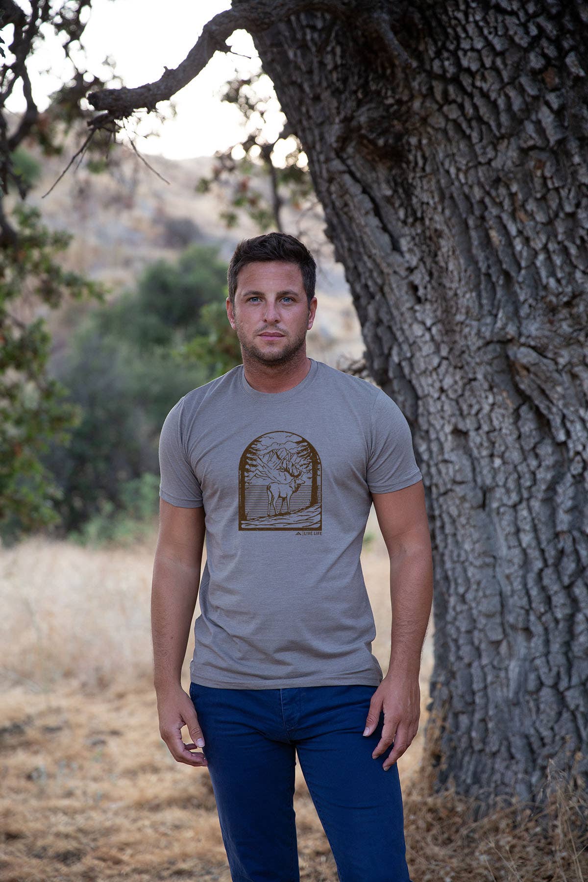 Camiseta Elk Live Life para hombre