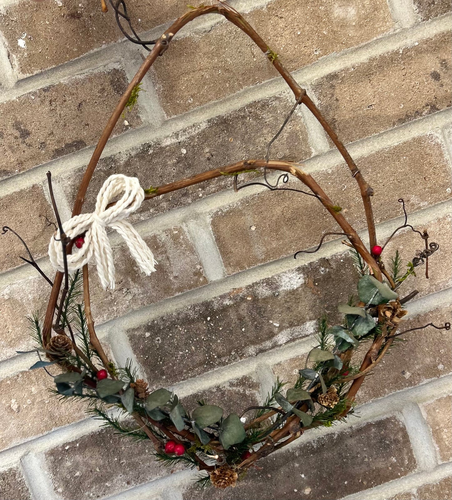 A Bohemian Christmas Arched Wreath
