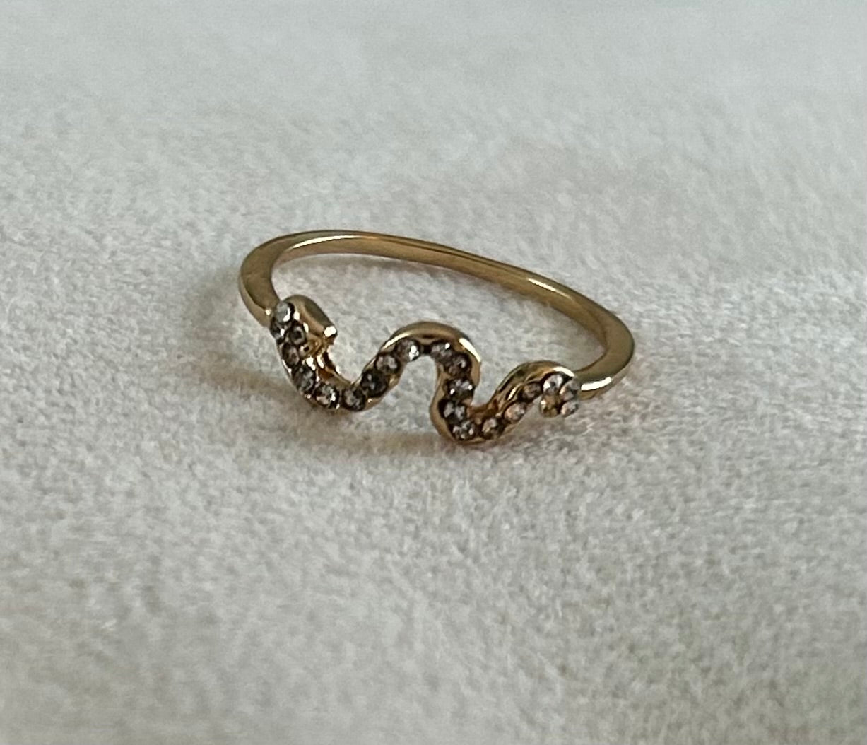 Rhinestone Snake Accent Ring