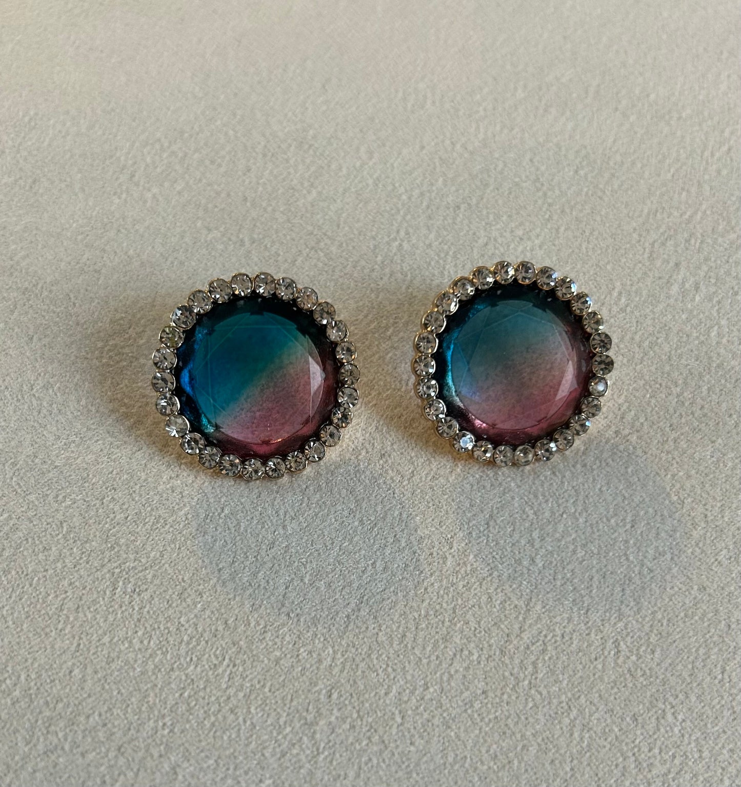 Oversized Ombre Stud Earrings