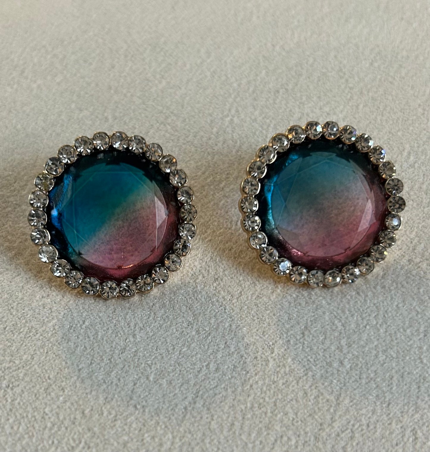 Oversized Ombre Stud Earrings