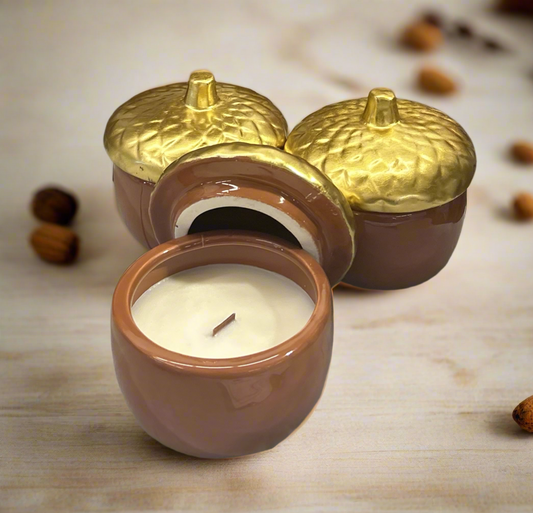 Ceramic Acorn Candle