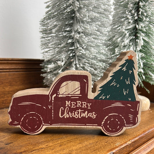 Merry Christmas Classic Red Truck
