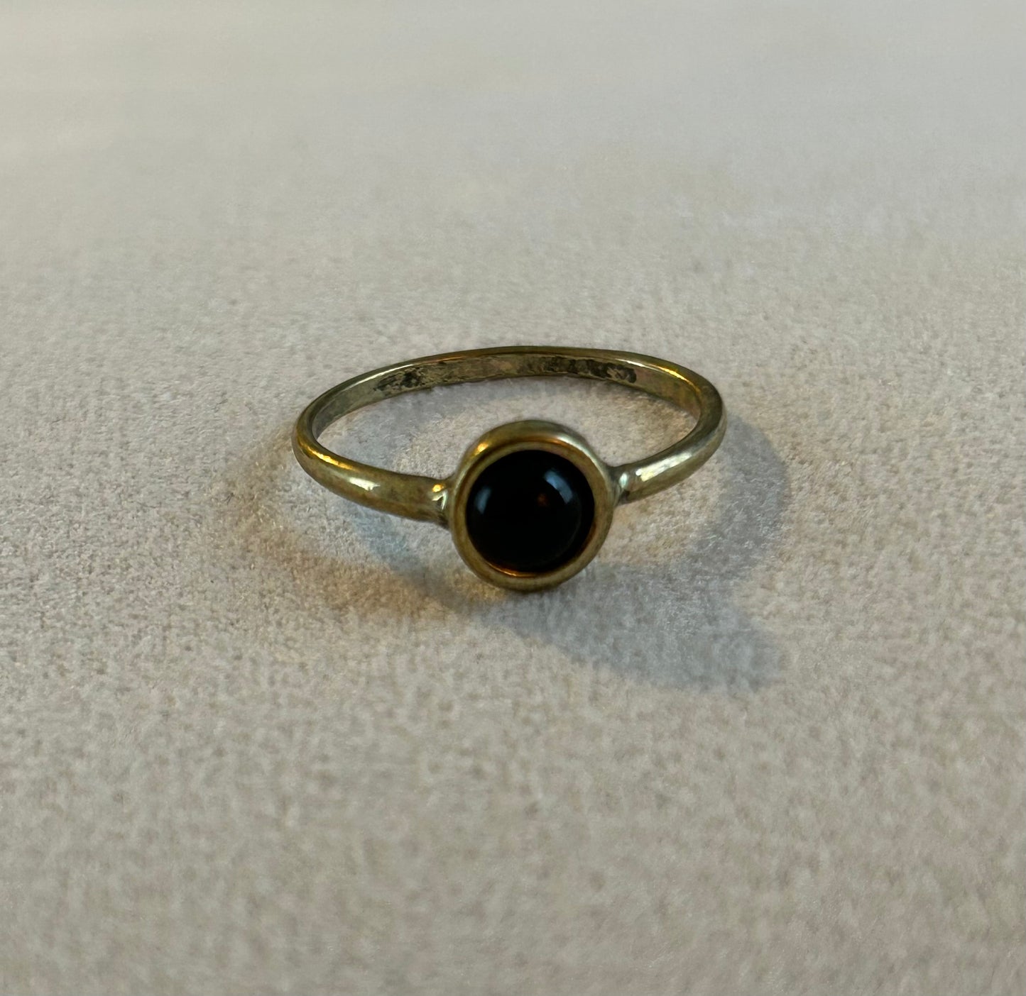 Black Oval Stone Ring