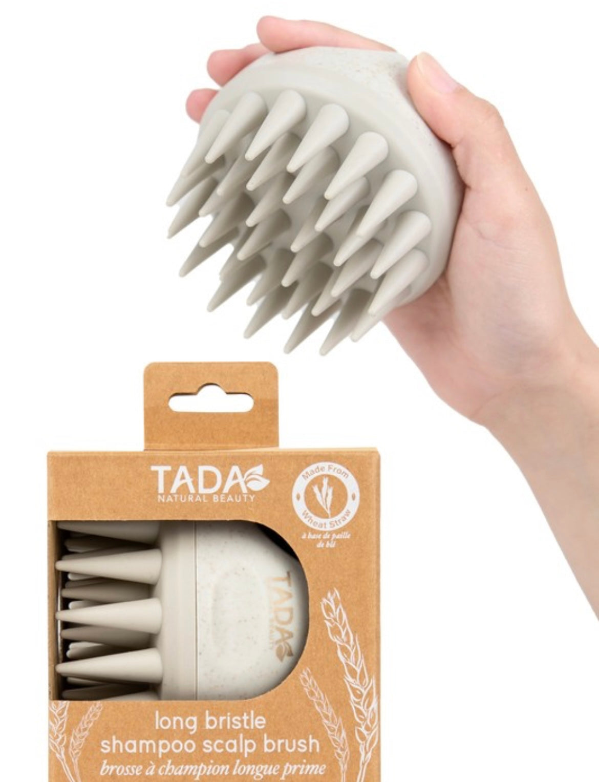 Biodegradable Long Bristle Shampoo Brush
