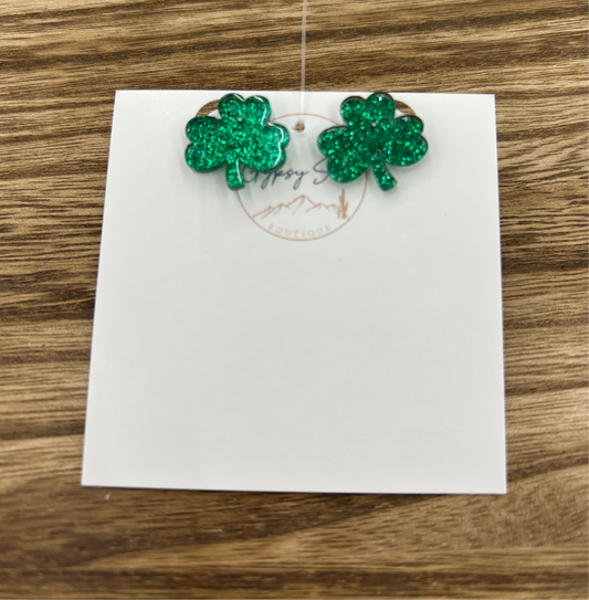 Acrylic Clover Earrings