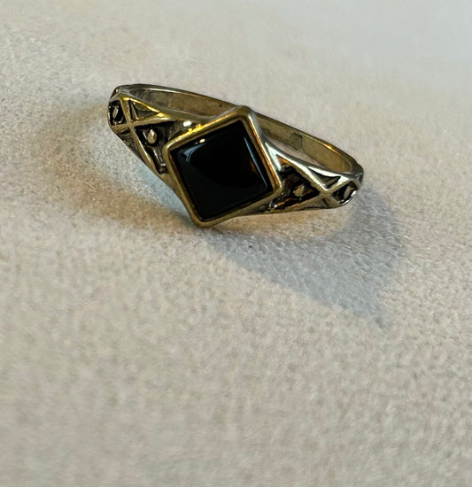 Black Diamond Stone Ring