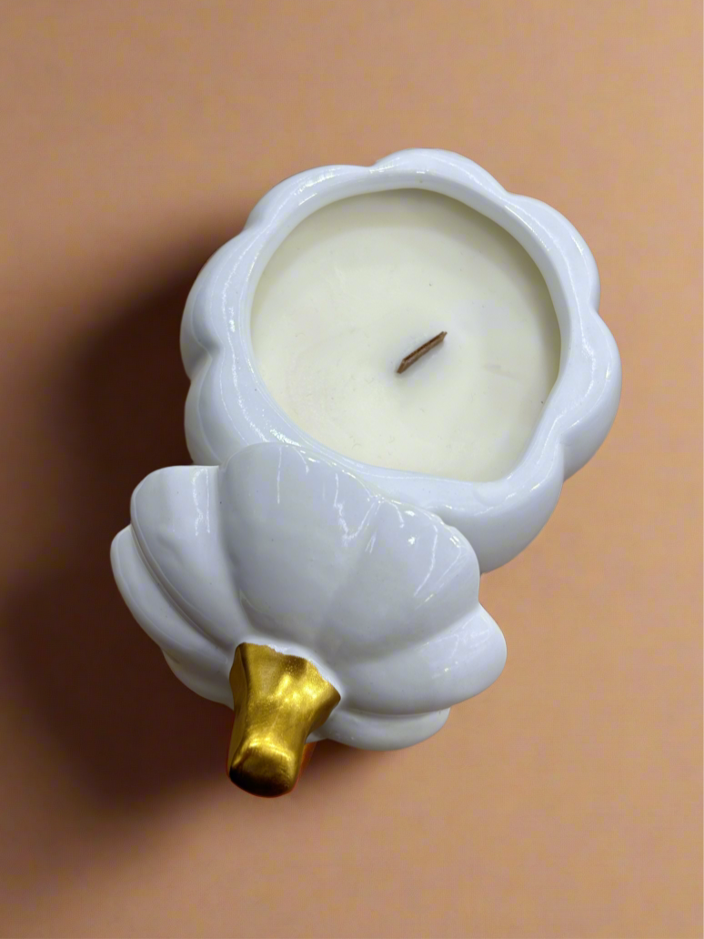 Ceramic Pumpkin Candle