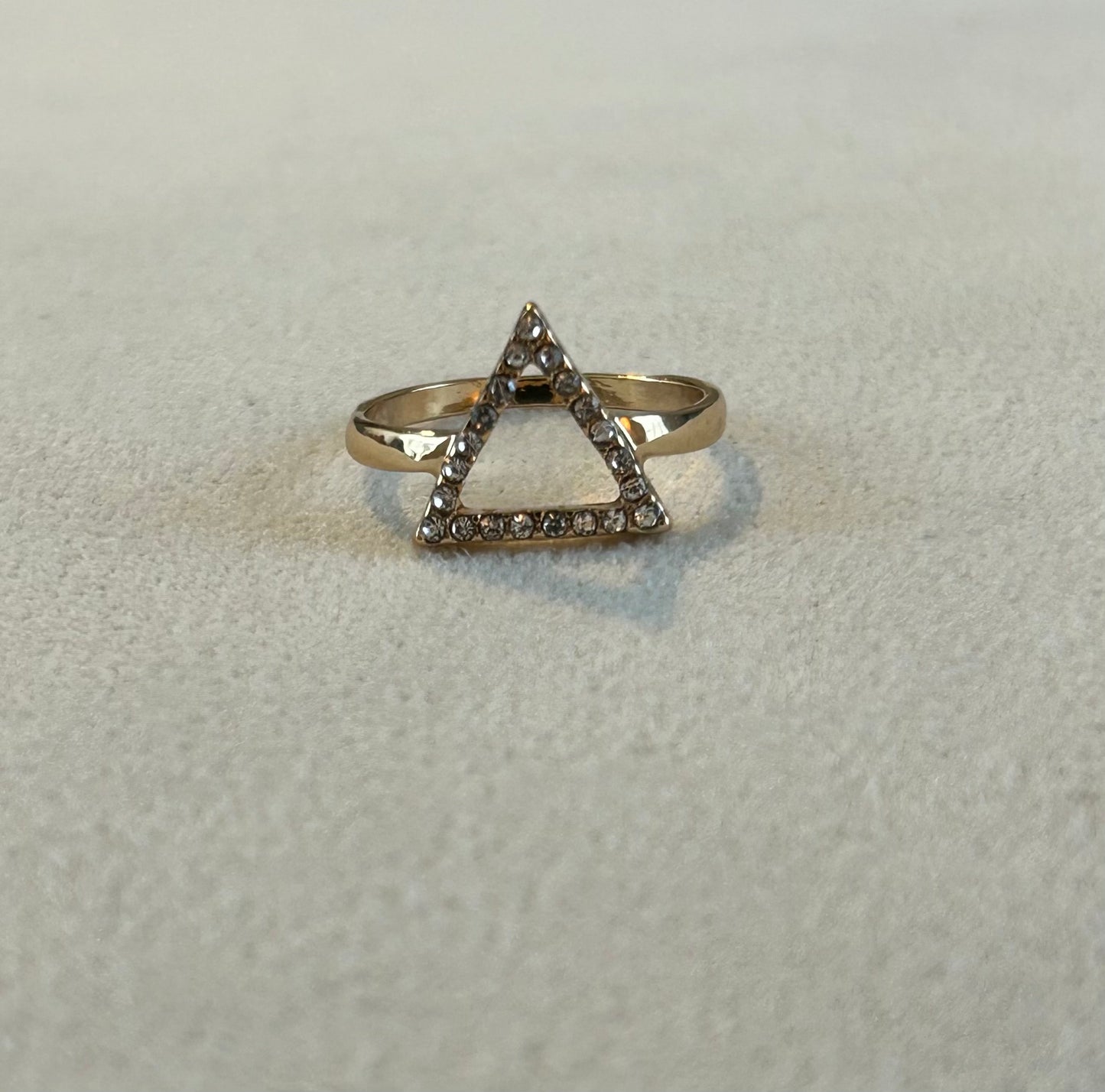 Rhinestone Triangle Accent Ring