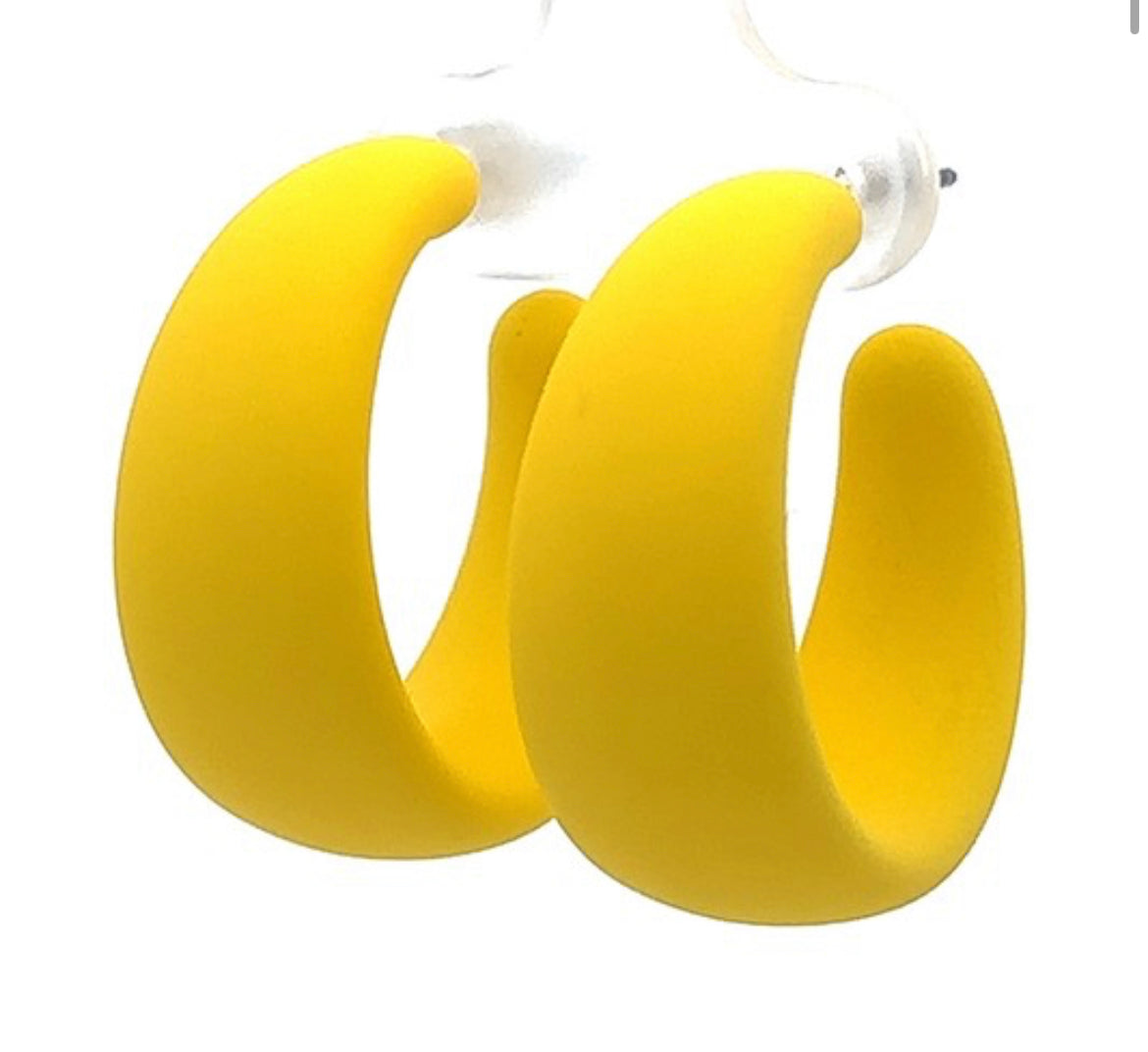 Neon Yellow Hoops