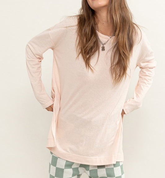 Oversized Long Sleeve Tunic Top