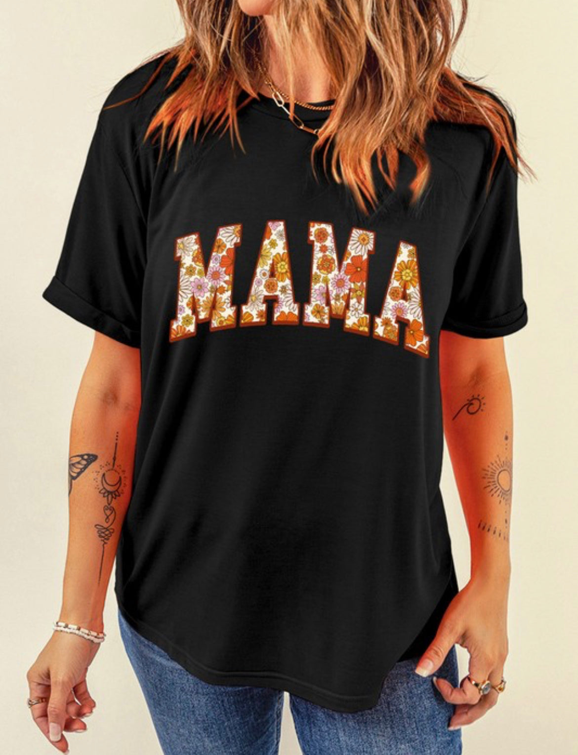 Floral MAMA Graphic Tee