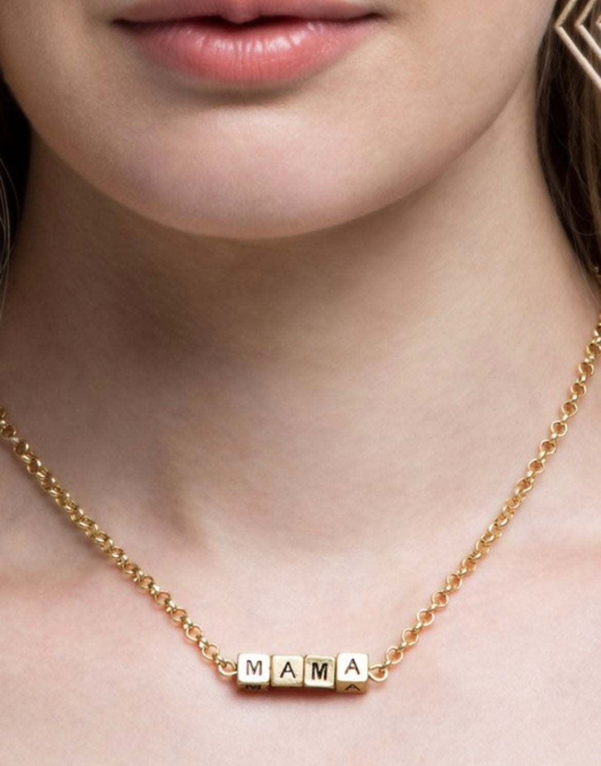 MAMA Block Necklace