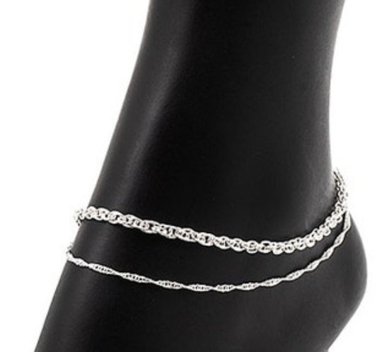 Doubled Chain Anklet