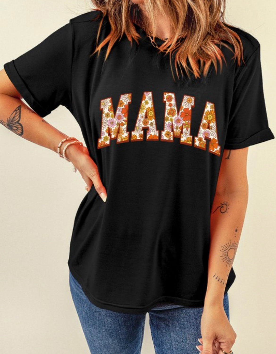 Floral MAMA Graphic Tee