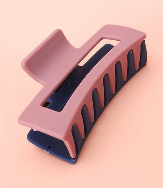 Matte Jumbo Rectangle Dual Color Claw Clip