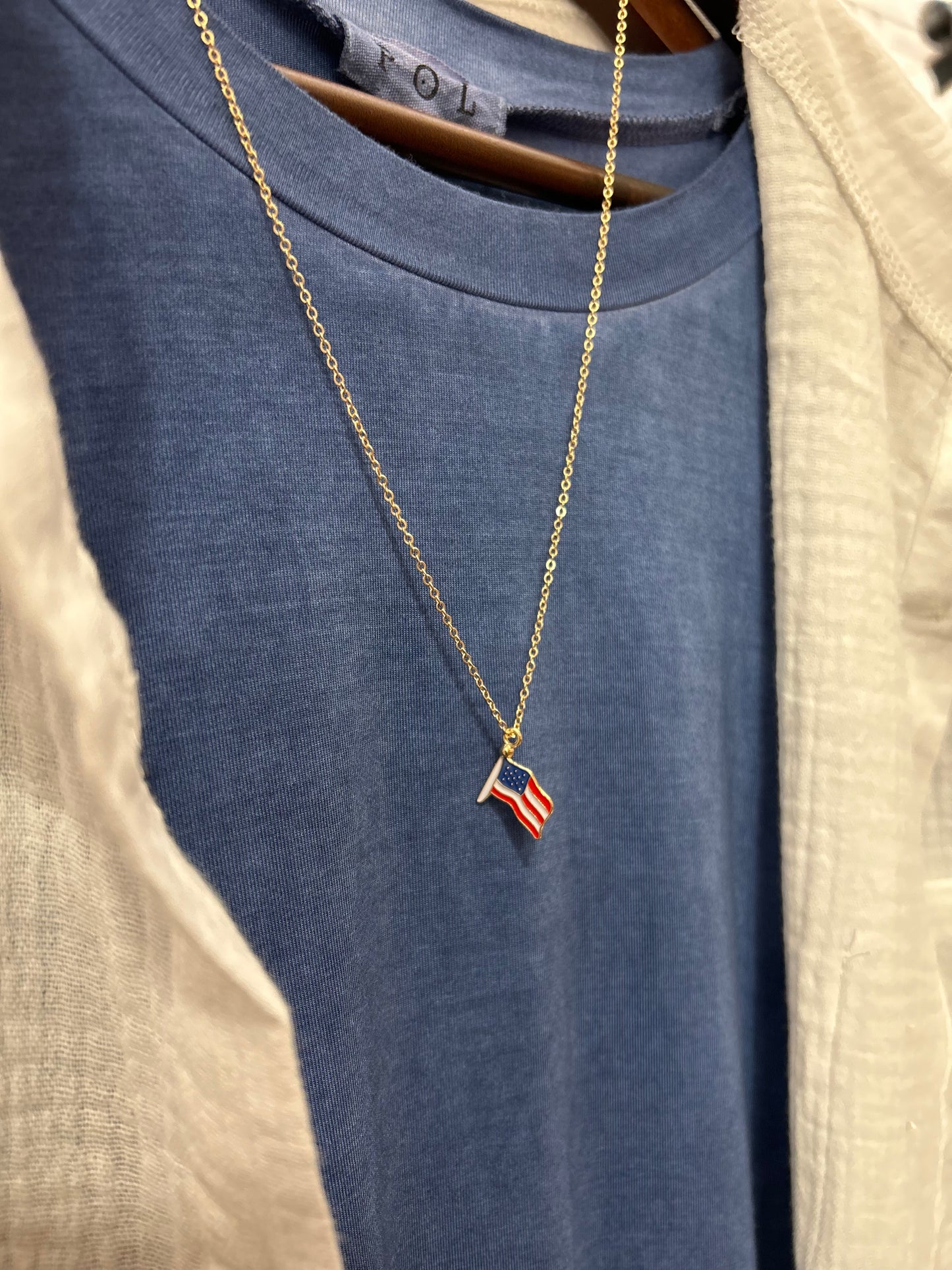 USA Flag Necklace