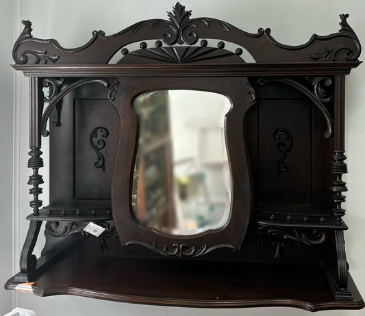 Pump Organ Top Shelf With Mirror