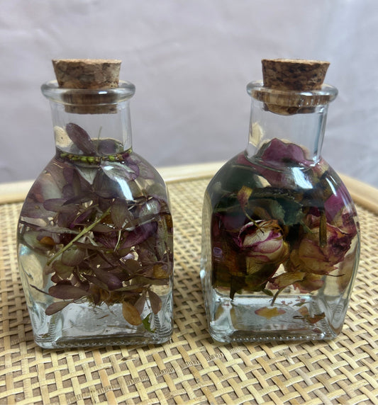 Dried Floral Bottles- Medium Square