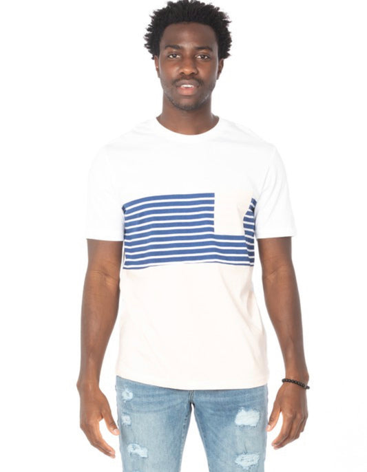 Nathan Striped Tee with Pocket