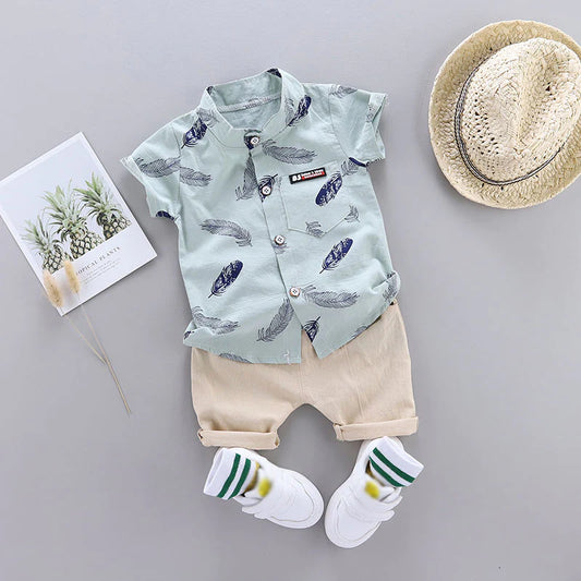 Aloha Button Down Top and Shorts