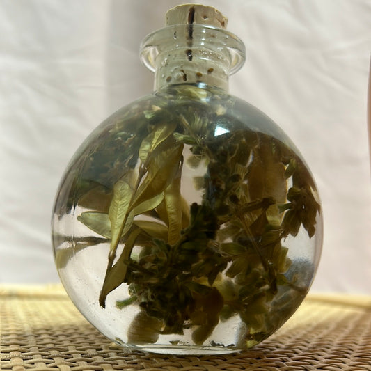 Dried Floral Bottle- Large Circle