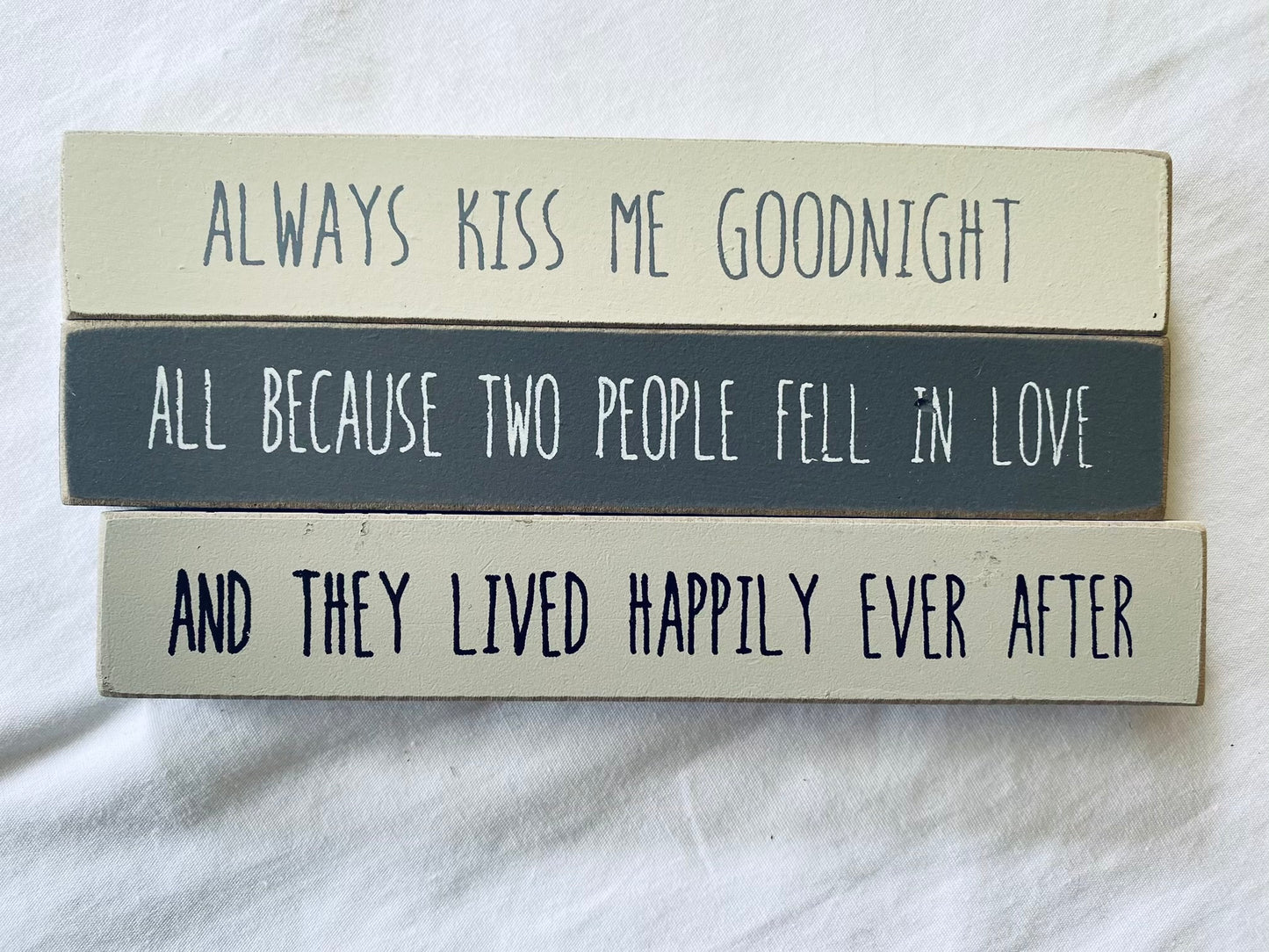 Always Kiss Me Good Night Mini Tray Sign