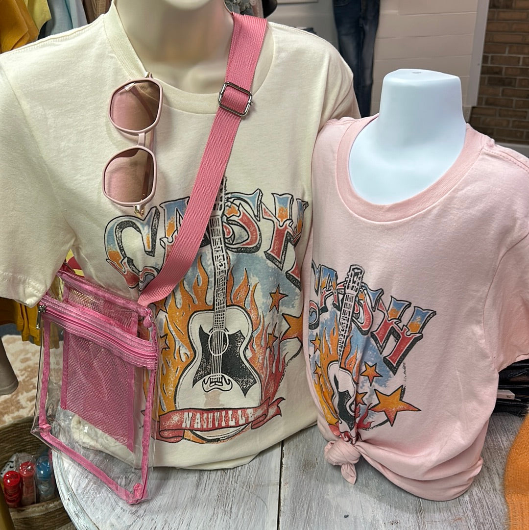 Camiseta estampada MOMMY y Mini Retro Cash Nashville