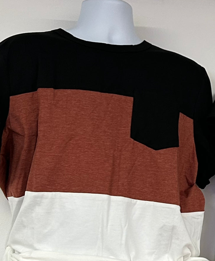 DADDY and Mini Color Block Tee With Pocket