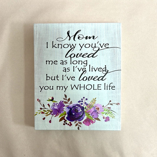 Mom I’ve Loved You My Whole Life Sign