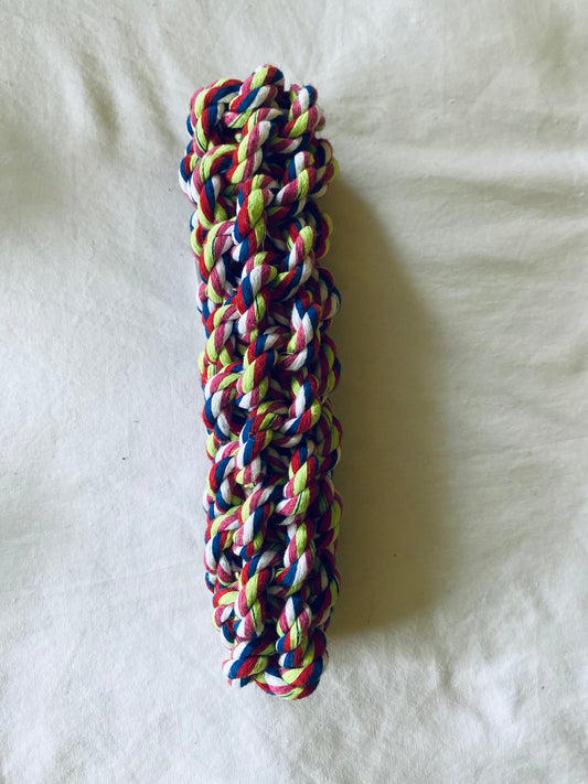 Multi Colored Braided Corn Stick Dog Chew Toy