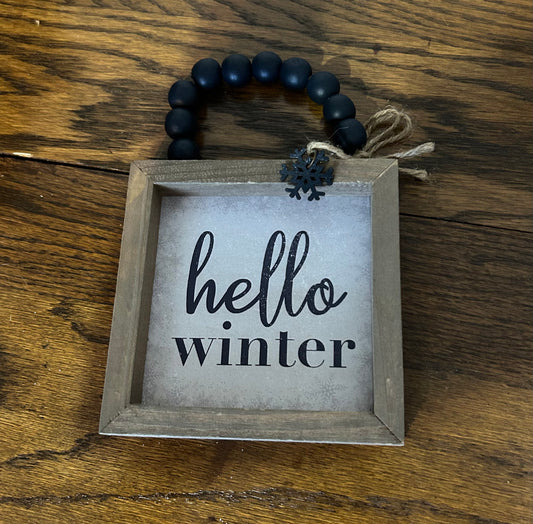 Hello Winter Mini Sign