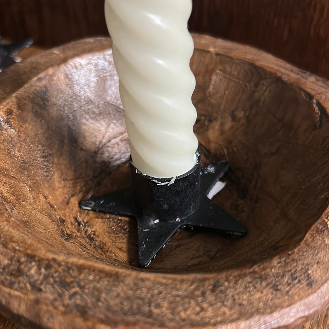Black Star Tapered Candle Holder